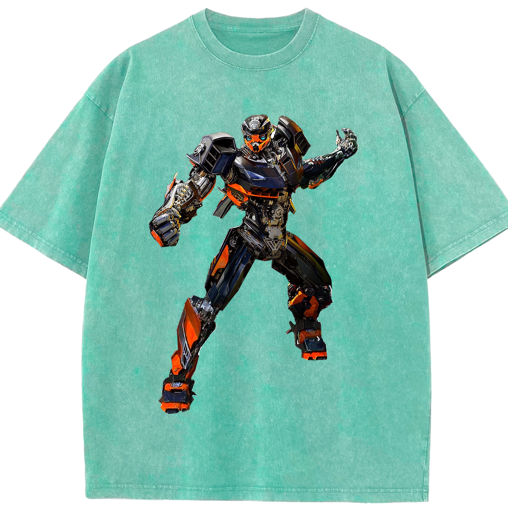 （画像用）  綿100% ヴィンテージ風 半袖Tシャツ（フロントプリント）